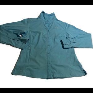 Columbia Teal long sleeve, sun blocking technology